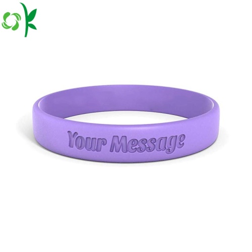 Jualan Panas Logo Rebosed Silicone Wristband untuk Dijual