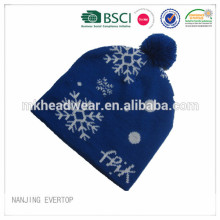 Acrylic Jacquard Winter Hat Navy Winter Hat