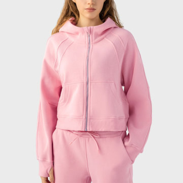 Chaqueta deportiva con capucha de cremallera de invierno para mujeres