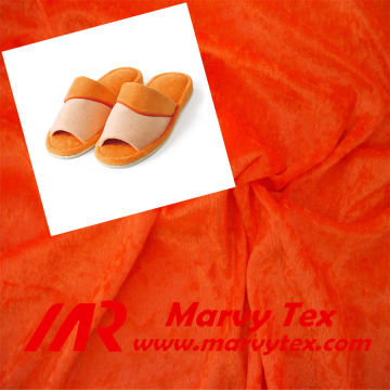 super soft fabric plush slipper velour fabric wholesale