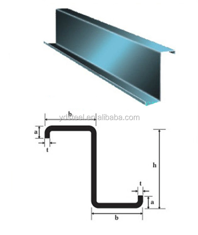 jis s275jr hot rolled mild steel z shaped steel channel beams profile