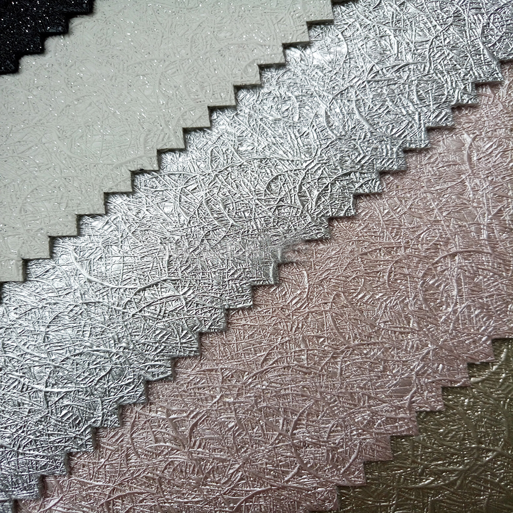 Brillo de la perla Color cuero de la PU de la alta calidad Pearl glitter Colour high quality pu leather