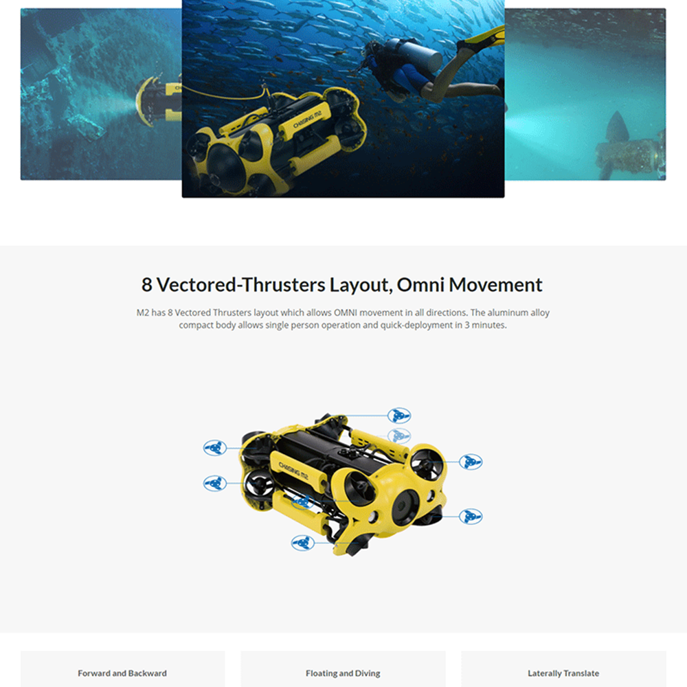 Chasing Qianjiao M2 P100 ROV | Professional Underwater Drone with a 4K UHD Camera