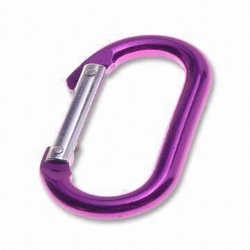 Hook Carabiner Keychain, Made of Zinc Alloy, Various Designs Available, OEM Orders are Accepted