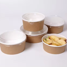 Eco-friendly Heatable Kraft Paper Bowl for Salads and Fruits