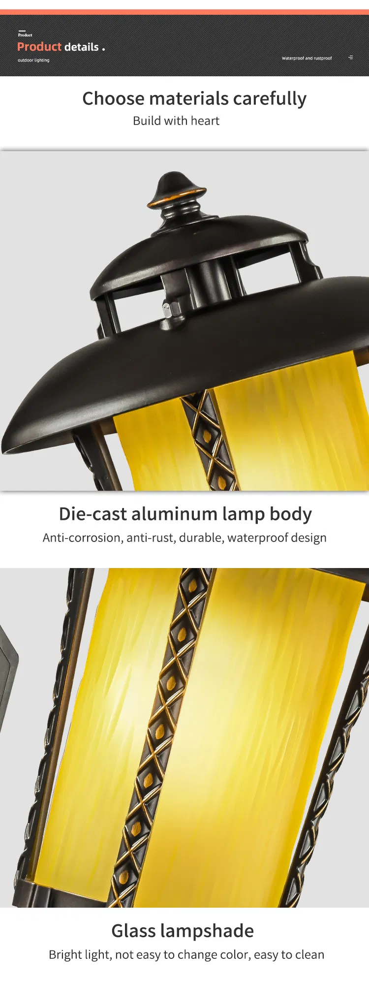 European Outdoor LED Wall Light for Restaurants and Cafes