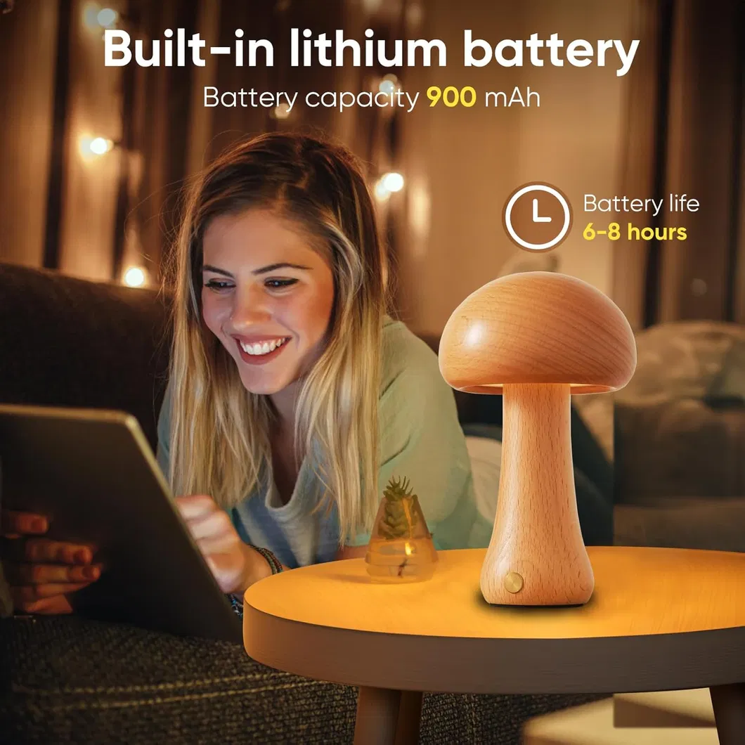 Stylish Wireless Bedside Touch Lamp with Rechargeable Battery