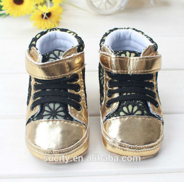 2014 pretty fabric casual kid shoes with lace
