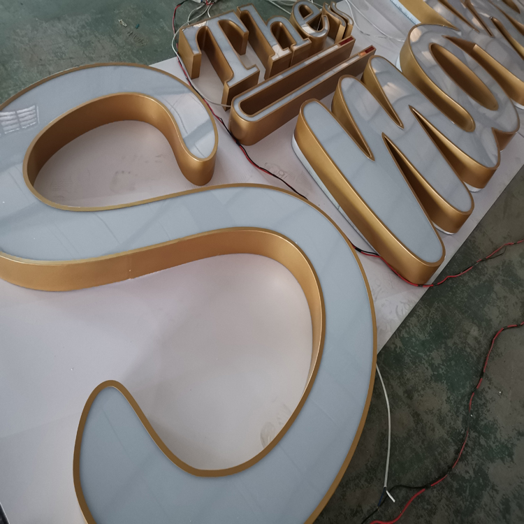 Stainless steel 3d led letter sign customize decorative logo electronic signs