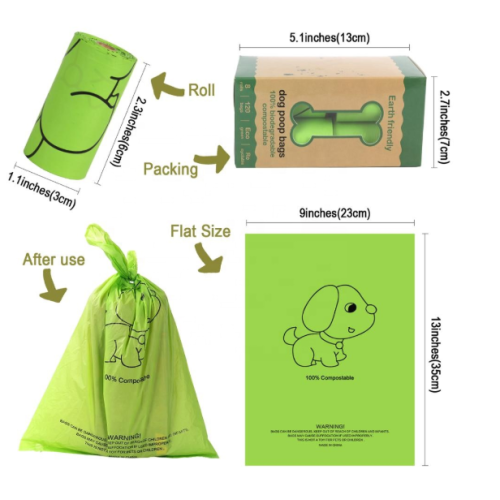 compostable 애완 동물 강아지 똥 가방