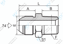 Metric Male 74 Cone/NPT Male