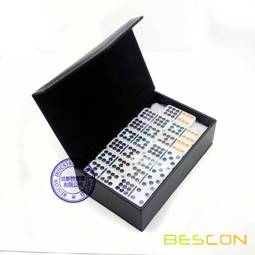 Double 9 Domino Game in Deluxe Leather Box Pack