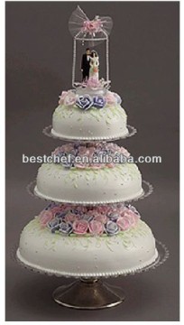 Wedding cake stand, PC and stainless steel base