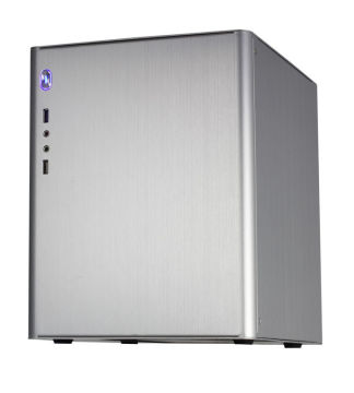 Sliver Aluminum Vertical Computer Cases Micro-atx With Wiredrawing Technology