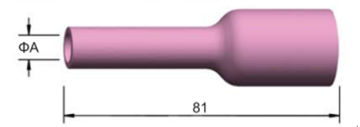 54N Long Tig Welding Ceramic Nozzles