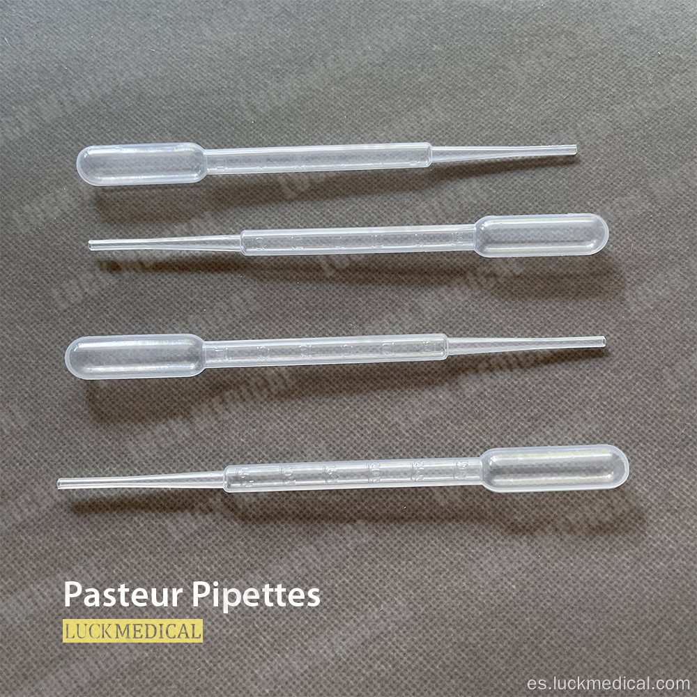 Pipetas de plástico pasteur pipetas pasteur