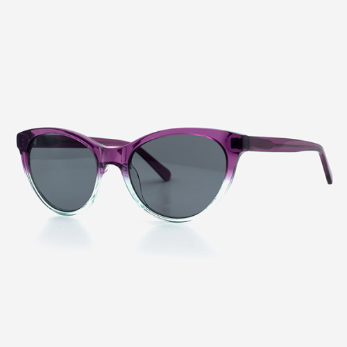 Cat Eye curved Acetate Women's Sunglasses