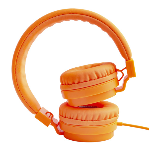 Fones de ouvido com fio infantil em fones de ouvido estéreo dobráveis ​​na cabeça com fone de ouvido de 3,5 mm de música