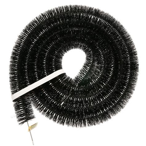 Telescopic rain gutter cleaning brush