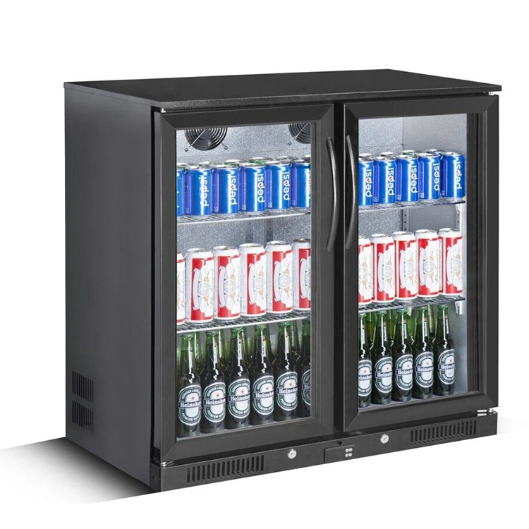 3 Doors Counter Top Beverage Fridge Beer Display Cooler Refrigerator Under Back Bar Beer Cooler