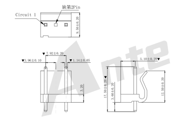 MX3.96mm 180°Wafer Connector Series AW3962V-03P-K01