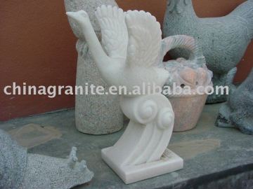 marble swan carving