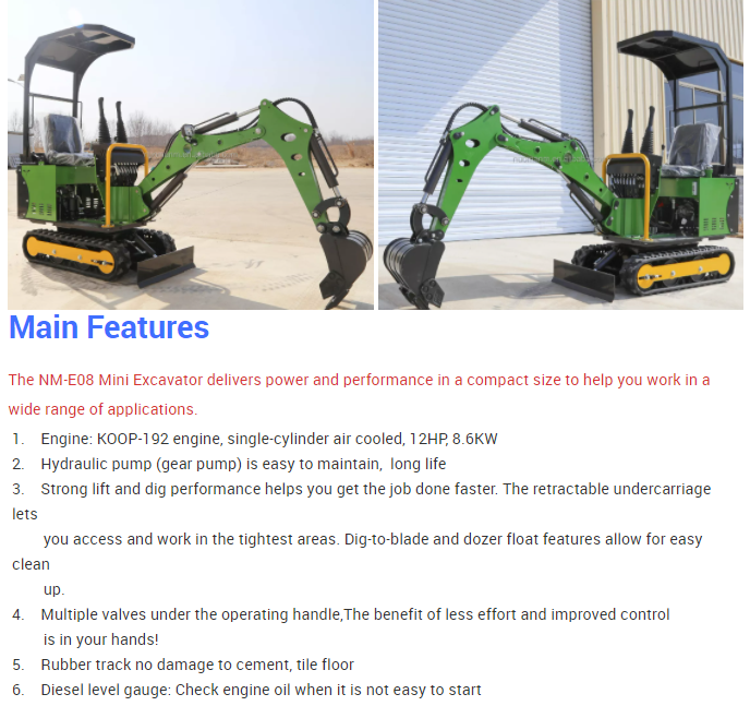 0 8ton Mini Excavator 0 8ton Mini Excavator