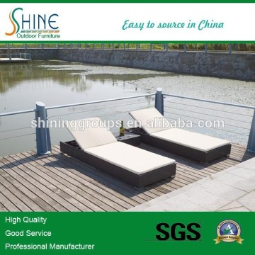 Outdoor Furniture Rattan Pool Double Chaise Lounge/Sun Lounger/Daybed SOF4001