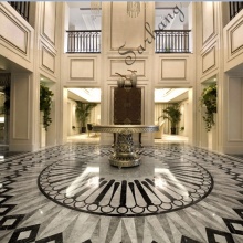 waterjet marble tile design floor pattern flower pattern marble medallion