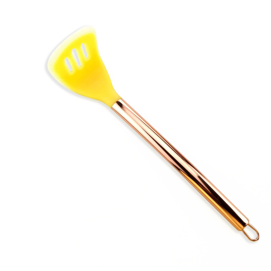 Silicone Kitchen utensil with rose gold plating handle