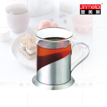 stainless steel glass coffee sets and tea cups 200ml