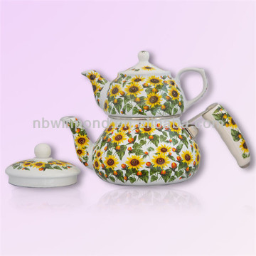 carbon steel printed enamel unique tea kettles/decorative tea kettles