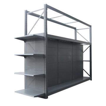 Combined Storage Rack and Gondola Shelf for Retail Stores