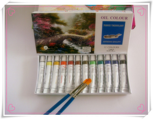 artist quality oil colour, 12ml 12colors non toxic oil painting, art drawing coloring set