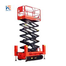 Mobile Hydraulic Elevator with Outriggers: Scissor Crawler Platform Aerial Lift