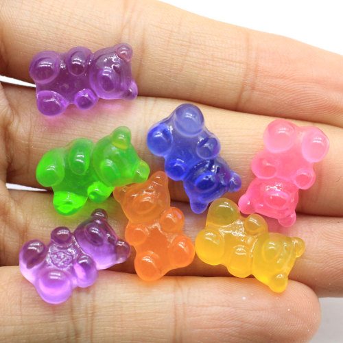 Vente chaude Miniature Ours Gommeux Bonbons Résine Flatback Cabochons 11 * 17 MM GUmmy Ours Bonbons Embellissement Cheveux Arc Centres Artisanat