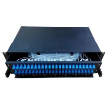 FTTH 19 Inch Rack Mount Slide Rail Drawer Telecom Fiber Optic Patch Panel ODF