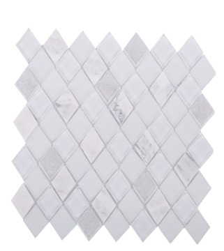 ITALIAN white cream MARBLE MOSAIC medallion