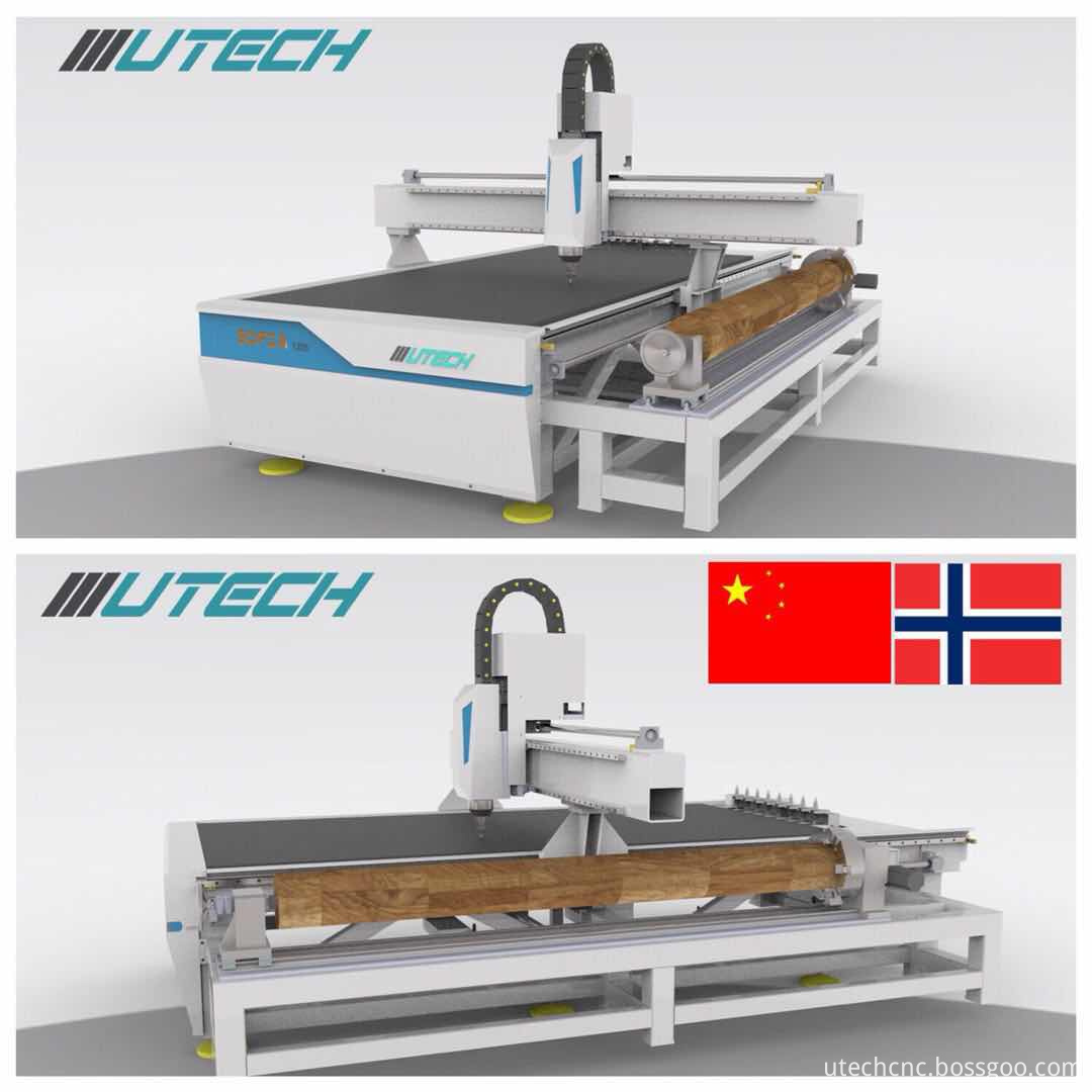 auto tool changer cnc router with side hang rotary structure