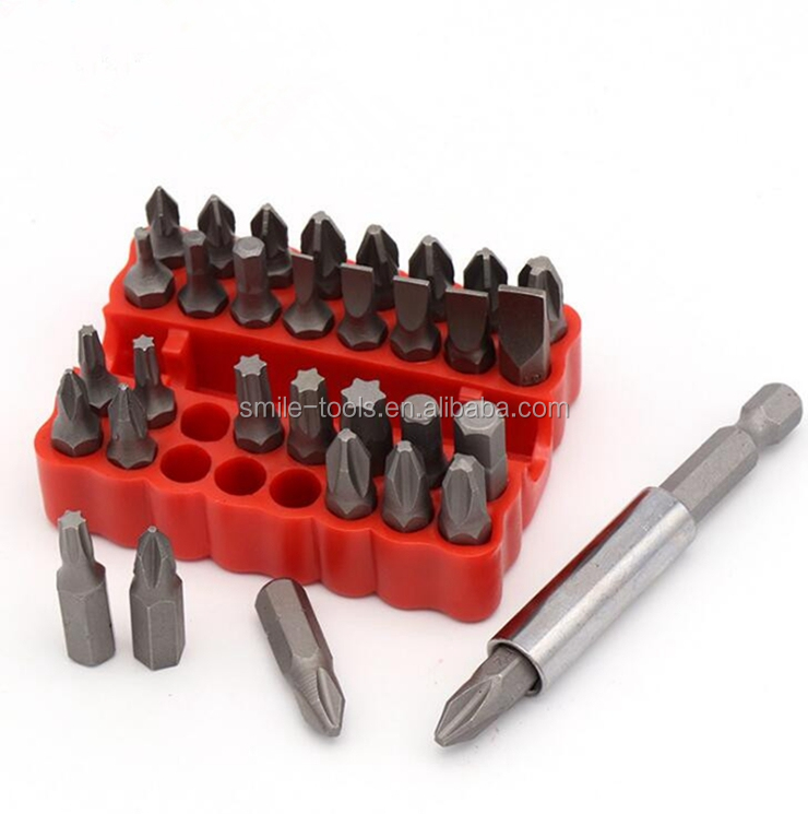 33 Pcs Solid Screwdriver Bits Suit Safety Screws Hex Screws Bits For Electric Screwdriver Accessories