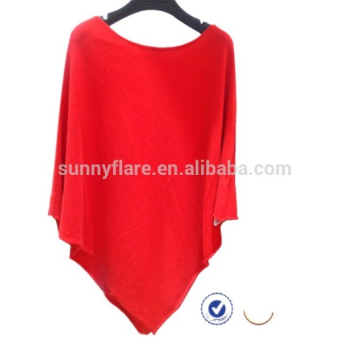 2017 Solid color plain nepal wholesale women cashmere wool knitting poncho wrap for women