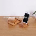 Carrinho de exposição pequeno e econômico do telemóvel &amp; suporte de bambu extravagante do telefone móvel
