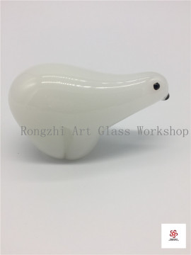 White Bear Glass Sculpture