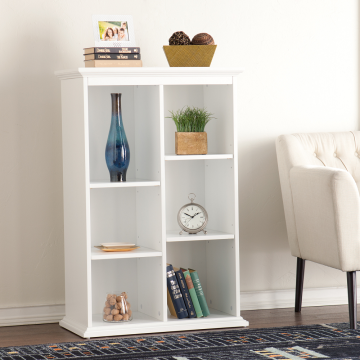Small Bookcase 4 Cube Bookshelf Wood Shelves