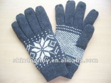 men acrylic knit gloves