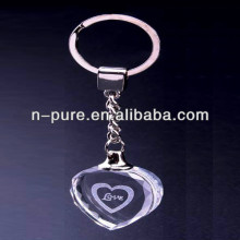 Diamond crystal heart shape keychain