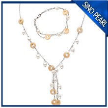 AA 5-6 MM China Ali freshwater pearl metal bangles PJS012