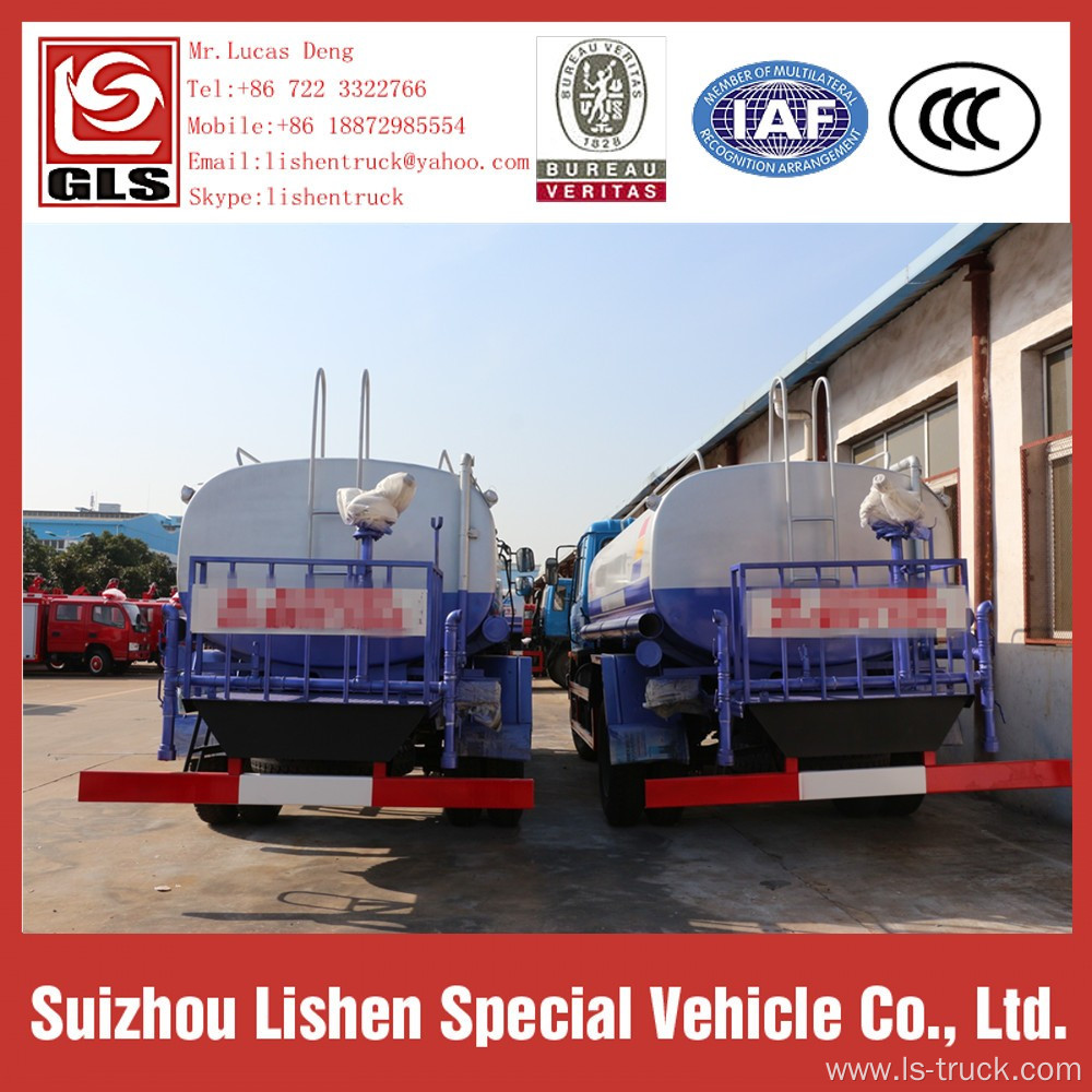 Water Pump Truck Capacity 10 m3 Stainless Steel