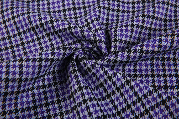 High quality japanese pattern houndstooth polyester textured stock fabric