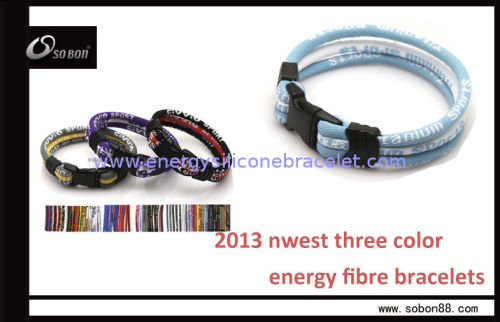 Elasticity Fabric Anti-static Silicone Negative Ion Power Bands Colorful Braised Rope Bracelet